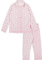Claesen's Meisjes Pyjama- Bloemetjes Ruit- Maat 152-158