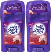 Lady Speed Stick Cool Fantasy Deodorant Vrouw - Anti-Transpirant Deodorant Stick met 24 Uur Zweetbescherming - Bestseller Uit Amerika - 2 Stuks