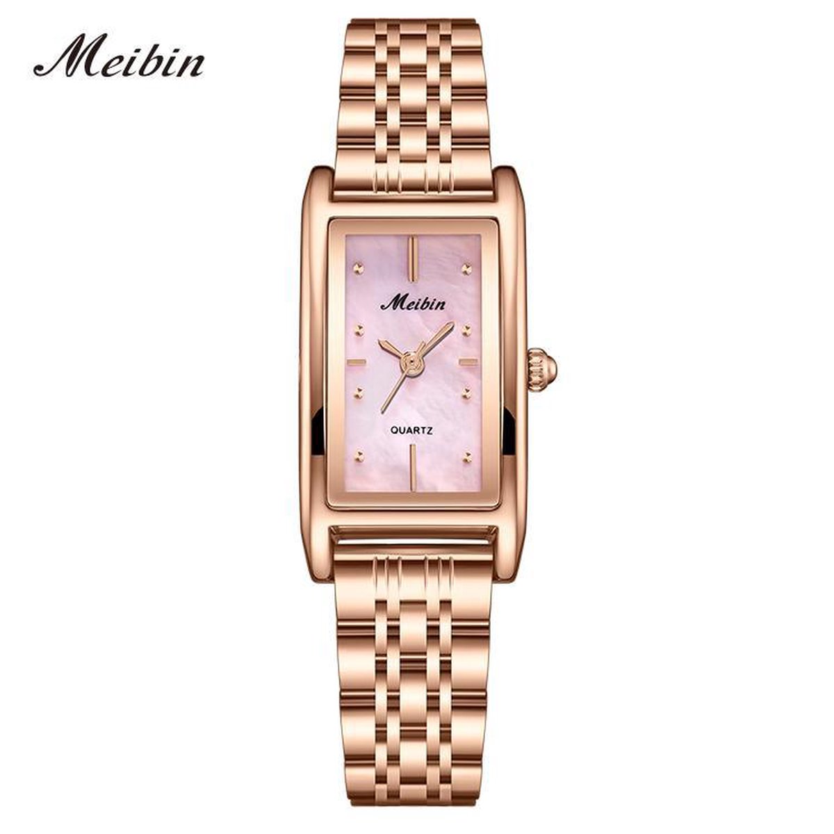 Longbo - Meibin - Dames Horloge - Rosé/Roze - 21*37mm (Productvideo)