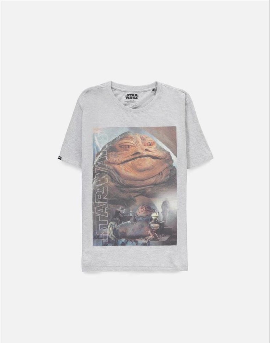 Star Wars Heren Tshirt -XL- Jabba The Hutt Grijs