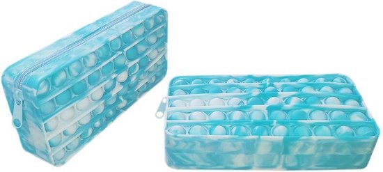 Fidget École Pencil Case Pop it - Anti Stress - Bleu Ciel - Gadget 2021