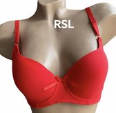 Dames BH effen gladde 65B rood