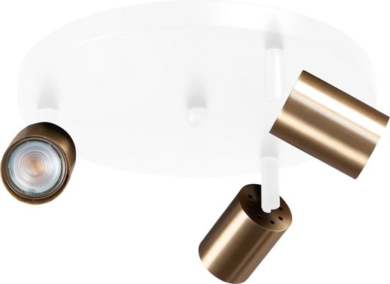 Masterlight Bounce Opbouwspot Met Philips Hue White Ambiance GU10 Dimmer Switch Spotjes Opbouw 6 Lichtpunten Bluetooth Zwart Messing