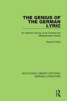 Routledge Library Editions: German Literature-The Genius of the German Lyric