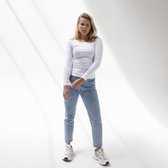 MOOI! Company- T-shirt Sylvia - Lange mouw - Aansluitend model - Kleur Wit - XS