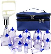 Dakta® | Cupping Set Massage | 13 cups | Complete set | Incl. opbergtas| Verschillende maten | Cupping Cups | Cellulite | Vacuüm Cupping Set