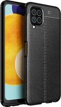 Litchi Texture TPU schokbestendig hoesje voor Samsung Galaxy M32 internationale versie (zwart)