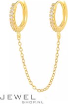 Chained Up Oorbel | Gouden Dames Oorbel | Oorbel Goud | Armband Earcuff Ring Ketting | Oorbel Kettinkje | Cadeau Vriendin | Sieraden Goud | Oorbellen Cuffs | Valentijnsdag Cadeau |