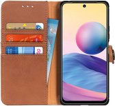 KHAZNEH Xiaomi Redmi Note 10 5G / Poco M3 Pro Hoesje Book Case Bruin