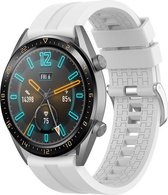 Horlogebandje Geschikt voor Huawei GT 46MM  - Wit - Siliconen - Horlogebandje - Polsbandje - Bandjes.nu - Polsband
