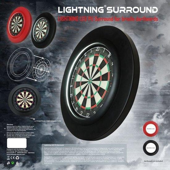 Thumbnail van een extra afbeelding van het spel Bull's dartbordverlichting met surround zwart