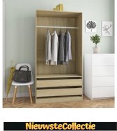 { OPRUIMING!!! } Kast - Kledingkast - Kast - Sonoma eikenkleurig - Spaanplaat - Slaapkamer - Design - Modern - Nieuwste Collectie