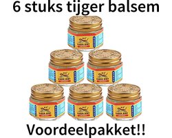 Tiger Balm Tijgerbalsem - Rode Balsem - Sterk - Spierbalsem - Voor Soepele Spieren & Gewrichten - 6 - 6 x 21 gram — 6 stuks