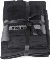 Zwarte handdoekenset (3 stuks) Club Brugge 'No sweat no glory'
