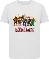 Roblox - Roblox T-shirt - T-shirt kinderen - Maat 152/158 - 12-13 jaar - T-shirt wit korte mouw