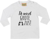 Longsleeve Ik Word Grote Zus | MT 12-18 MND 80-86 | T-shirt Lange mouw wit