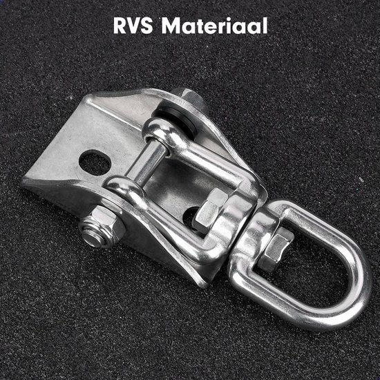 DailyFox® Luxe Ophangsysteem - 180° Schommelen, 360° Roteerbaar - Plafondhaak - Ophanghaak - Hangstoel buiten - Hangstoel binnen – Schommelstoel - Schommel - Bokszakken - RVS -