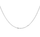 YO&NO - Ketting - Zilver - Anker plat - 1,5mm - 40 + 4cm - Sieraden vrouw - Gerhodineerd - Zilver 925