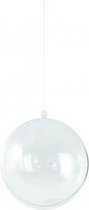 5x stuks transparante hobby/DIY kerstballen 8 cm - Knutselen - Kerstballen maken hobby materiaal/basis materialen