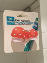 Funny Mushroom Tandenborstelhouder - Tandenborstelhouder met Zuignap - Paddenstoelen Tandenborstel Houder