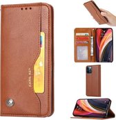 Kneed Skin Texture Horizontal Flip Leather Case met Fotolijst & Houder & Kaartsleuven & Portemonnee Voor iPhone 13 Pro Max (Bruin)