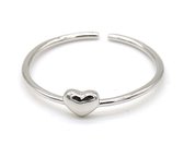 Dielay - Ring met Hart - 925 Sterling Zilver - One Size