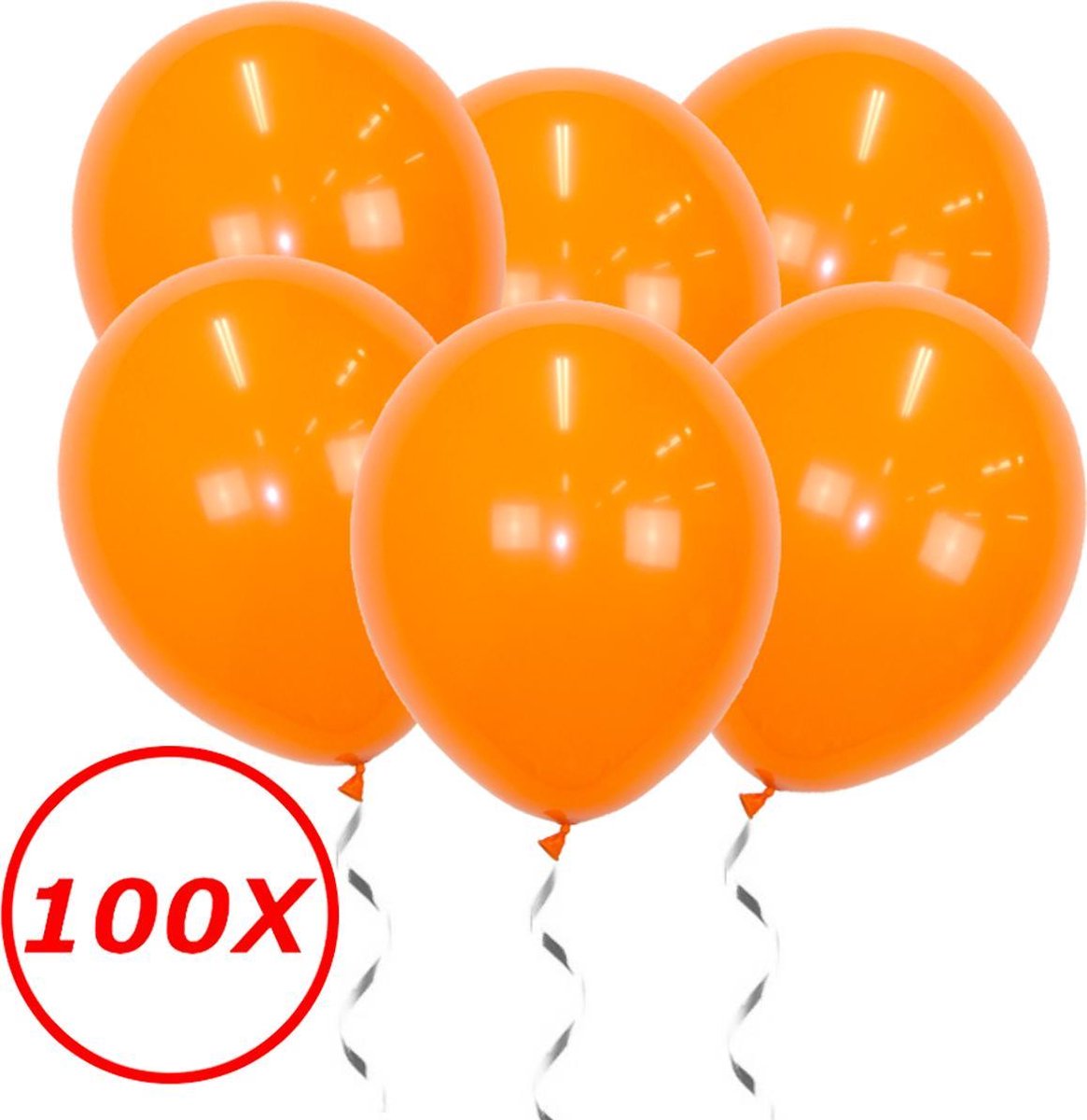 Oranje Ballonnen 100st Feestversiering EK Koningsdag WK Verjaardag Ballon — afbeelding 3
