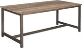 Eetkamertafel | venetie | gerecycled teakhout | wit | 160 x 90 x 78(h) cm