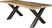 Eetkamertafel | xabia | acacia-hout | bruin | 200 x 100 x 78(h) cm