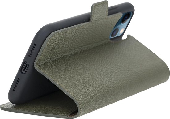 Bouletta - iPhone 13 Pro - Étui BookCase en cuir - Vert andalou