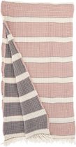 hamamdoek badlaken van Buldans. katoen muslin. Quatro. Dusty roze