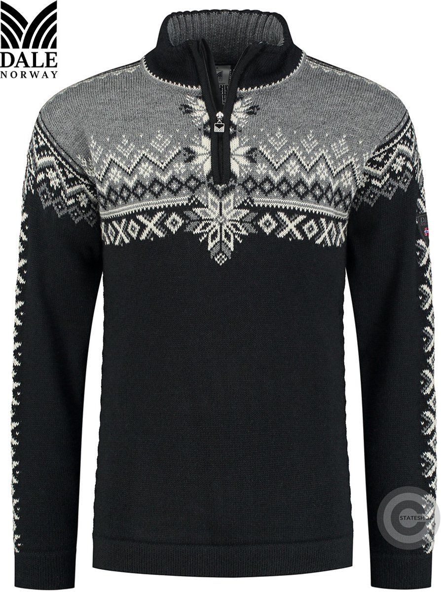 Dale of Norway - 93951 ANNIVERSARY M SWEATER_F - Heren pulloverHeren truien - Kleur: Zwart - Maat: XL