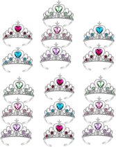 Uitdeelzakjes - Prinsessen Tiara - Kroon - 16-pack - Verkleedkleren Meisje -  Verjaardag - Traktatie