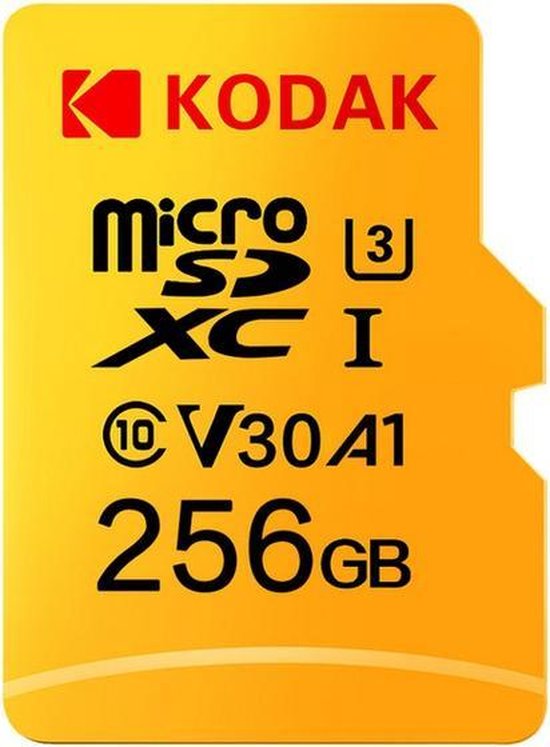 Scheda Sd 256gb Scheda SD Kodak 256GB UHS-I U3 V30 - Velocità Lettura 95MB/s, Scrittura 85MB/s, Per Video 4K E Foto HD Scheda Memoria U3 V30 - 12