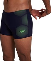 Speedo Tech Placement Sportzwembroek - Maat 6  - Mannen - Navy - Groen