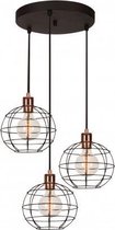 Industriële Hanglamp brons met 3x E27 fitting | Venth