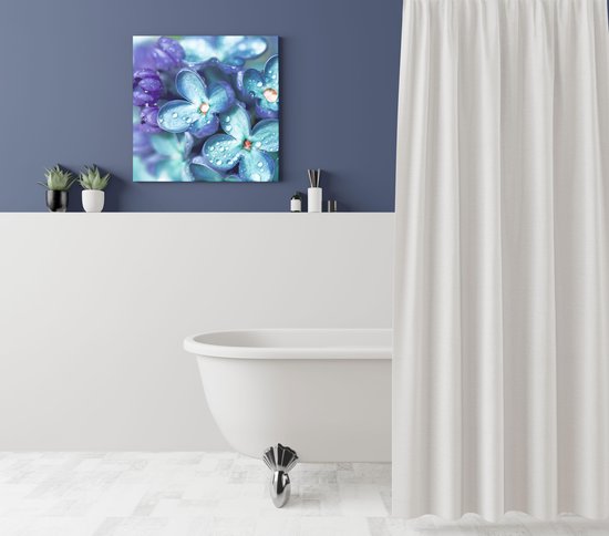 Artaza - Peinture sur toile - Fleurs lilas bleues - Lilas - 50x50 - Photo sur toile - Impression sur toile