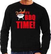 BBQ time barbecue sweater zwart - cadeau trui voor heren - verjaardag / vaderdag kado S