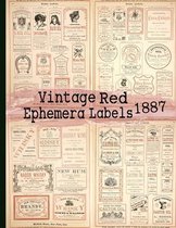Vintage Red Ephemera Labels 1887