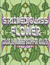 Stained Glass Flower Color By Number Book For Senior