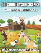 100 Countryside Scenes Adult Coloring Book