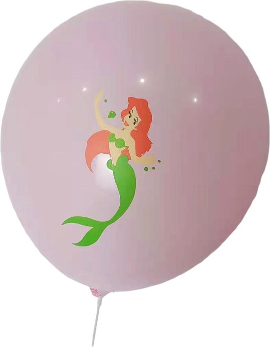 Ariel de Kleine zeemeermin Roze Ballonnen - set van 6