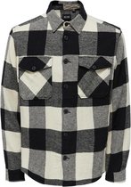 Only & Sons Overhemd Onsmilo Life Ls Check Overshirt Noos 22019854 Black Mannen Maat - XS