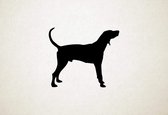 Amerikaans-Engelse Coonhound - American English Coonhound - Silhouette hond - S - 43x50cm - Zwart - wanddecoratie
