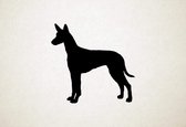 Faraohond - Pharaoh Hound - Silhouette hond - S - 45x47cm - Zwart - wanddecoratie