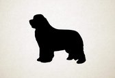 Newfoundlander - Silhouette hond - S - 45x51cm - Zwart - wanddecoratie