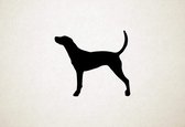 Amerikaanse Luipaardhond - Silhouette hond - S - 43x49cm - Zwart - wanddecoratie