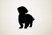 Shiranian - Silhouette hond - XS - 26x20cm - Zwart - wanddecoratie