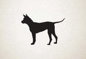 Silhouette hond - Phu Quoc Ridgeback Dog - XS - 22x30cm - Zwart - wanddecoratie