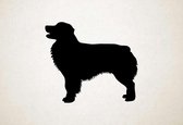 Silhouette hond - Miniature Australian Shepherd - Miniatuur Australische herder - XS - 25x28cm - Zwart - wanddecoratie